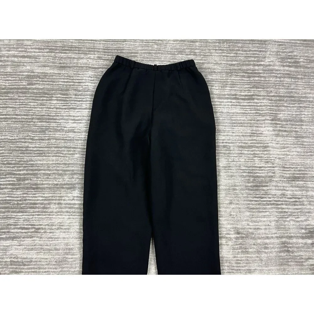 Worthington Petite Pants Womens 10P Black Lined Dress Pleated Casual‎